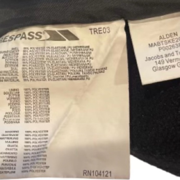 Trespass 'TRE03 Alden' TP100 Performance Ski Snow Pants Unisex Black Winter - Picture 12 of 14